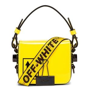 Off-White Yellow Patent Baby Bag